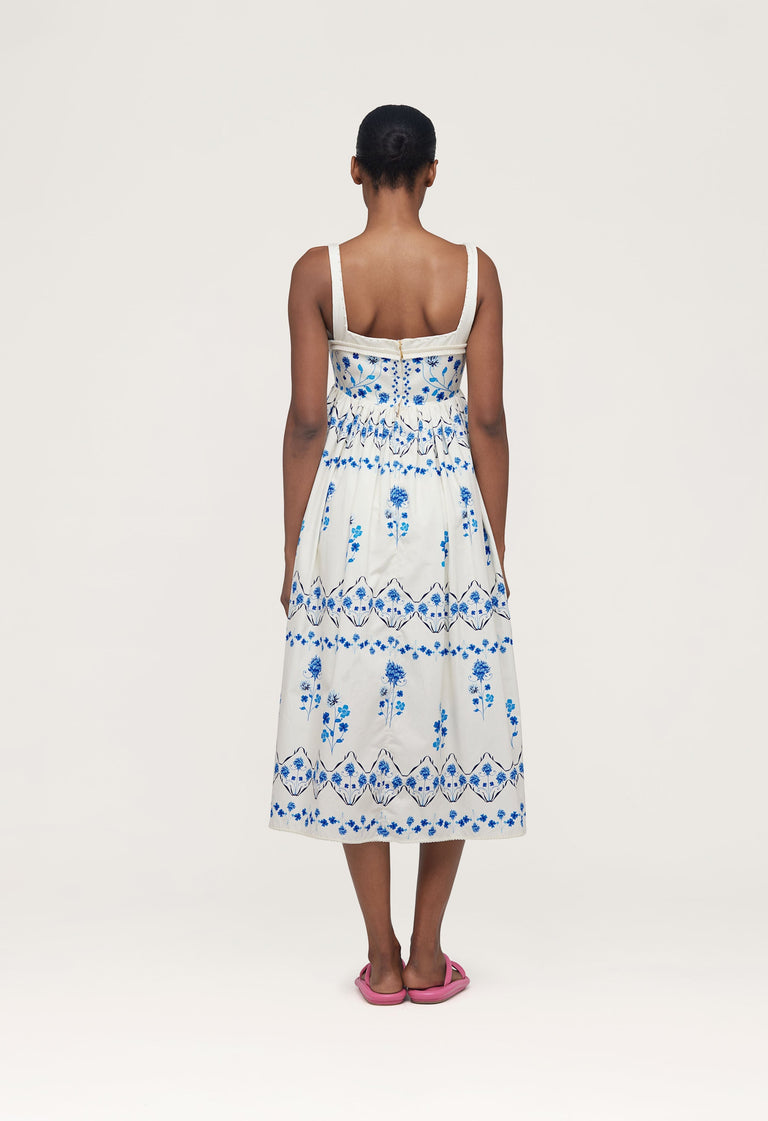 Barbara-Ventura-Cotton-Hand-Embroidered-Midi-Dress-12669 - 2