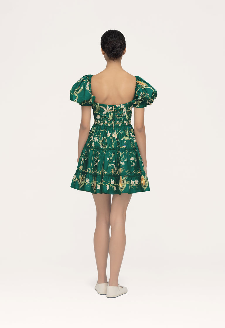 Manzanilla-Esmeralada-Hand-Embroidered-Mini-Dress-14196 - 2